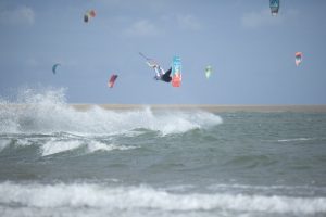 kitesurf en Isla Canela con viento de poniente