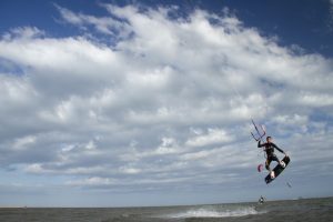 kitesurf en islaCanela Huelva con viento de poniente