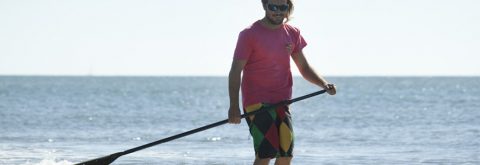 monitor dando clase de windsurf en Isla Canela y Punta del Moral , Huelva con Kanela Sailing School